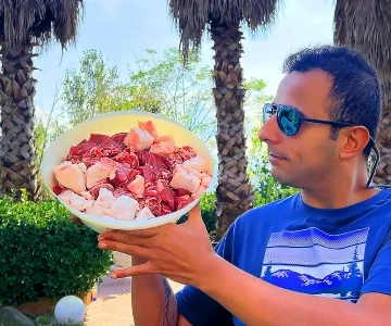 طرز تهیه کباب چنجه صفر تا صد + فیلم در طبیعت