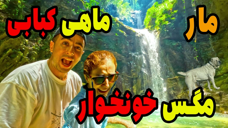 سفر ماجراجویانه به آبشار دارنو نوشهر | گم شدن در جنگل، ماهی کبابی، مار و هیجان!